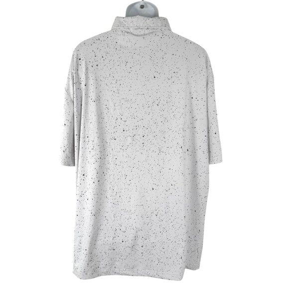 Sunday‎ Swagger Polo Shirt 3XL Short Sleeve White Blue Splatter Golf TP-3407 - Picture 5 of 12